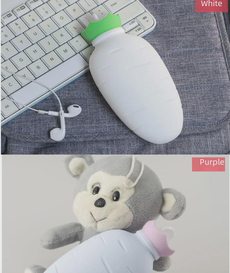 Силиконовая грелка с изображением моркови - компресс двойного назначения для разогрева в микроволновой печи: согревание и облегчение боли