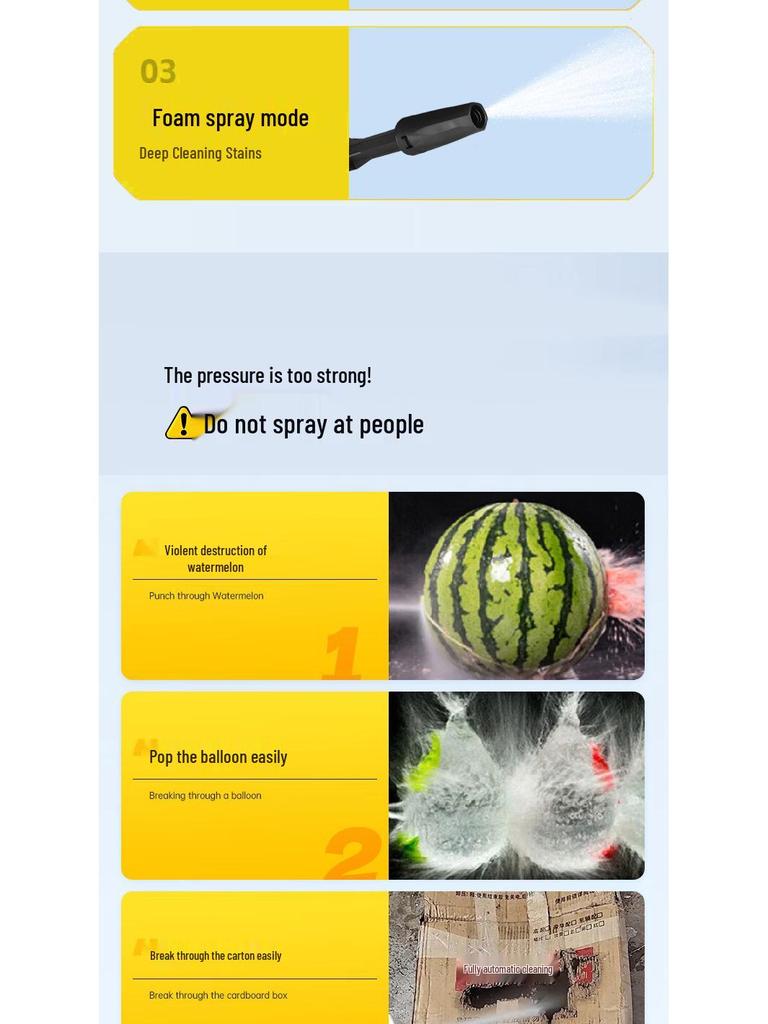 Беспроводной электрический пистолет для мойки автомобилей высокого давления