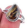 Natural Pietersite Gemstone Handmade 925 Solid Sterling Silver Ring S.8.5 K3k43