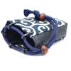 Maruzen Drawstring Small Item Arabesque Made in Navy x 12 x 3 cm Bag, Case, Pattern, Japan, Blue, Approx. 7.5