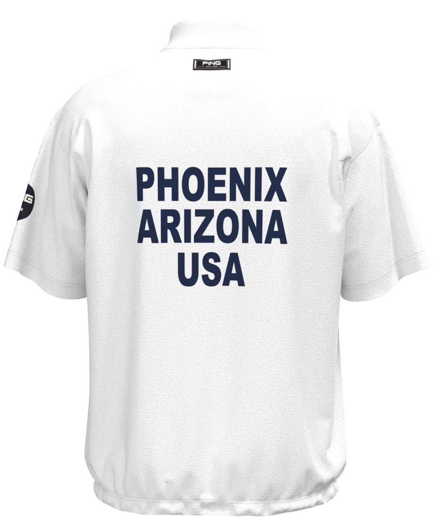 Ping Apparel Men's Short Sleeve High Neck Shirt (PHOENIX Logo Stretch) / Golf Undershirt / 621-3268801 030_White M