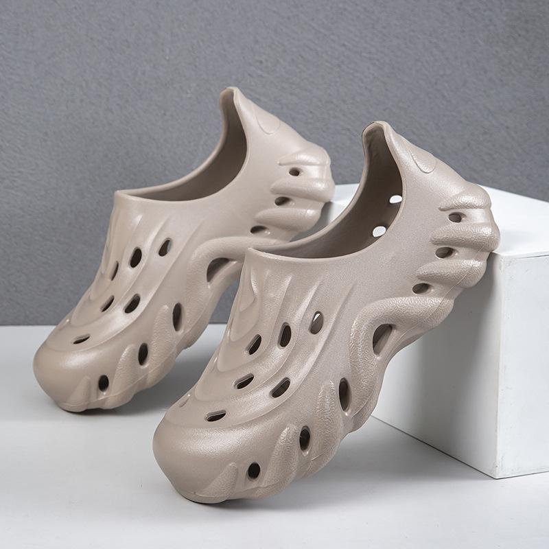 Дырявые туфли мужские сандалии из ЭВА летняя повседневная обувь для ручья нескользящие пляжные прохладные шлепанцы мужские