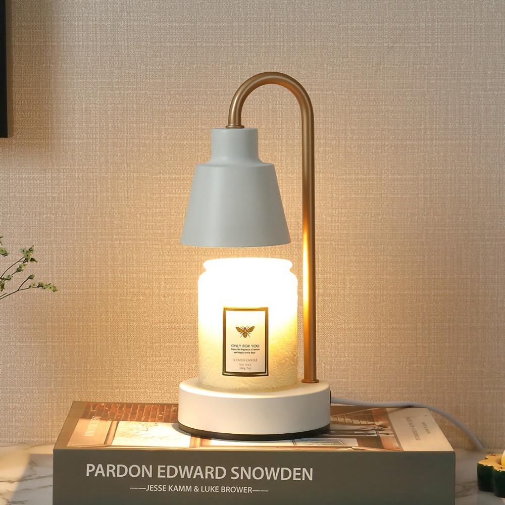 Wax Melting Candle Warmer Lamp Metal Base Candle Warmer Lantern Vintage Desk Lamp Living Room