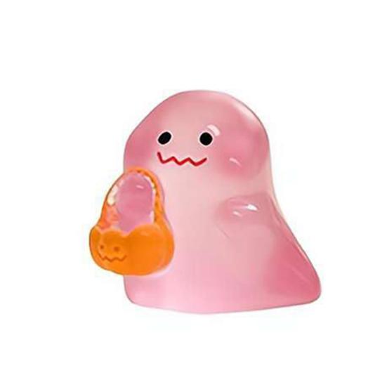 1/6/24/36Pcs Halloween Ghost Figurine Glow-in-the-dark Mini Cartoon Ghost Statue Luminous Miniature Ghost Ornament Desktop Decoration