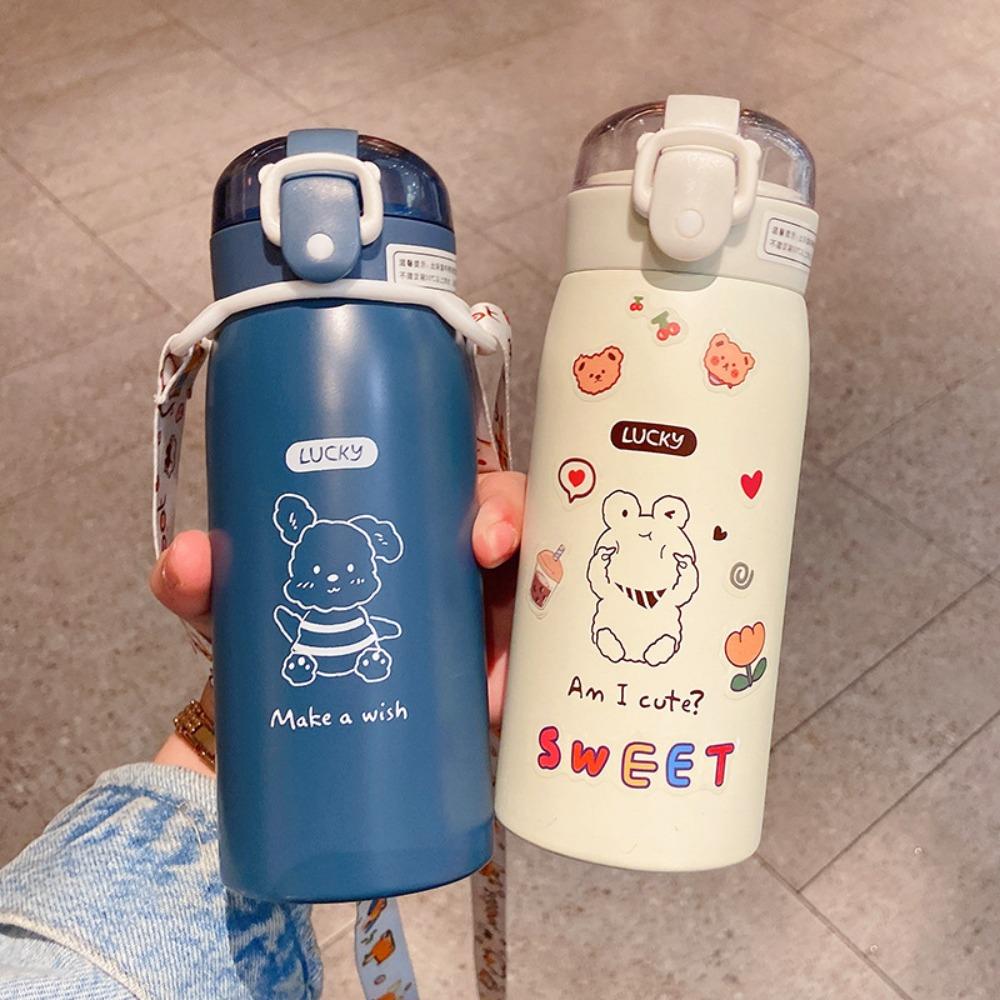 350ml/500ml Thermal Water Bottle Stainless Steel Insulated Cup Cartoon Thermal Flask  Kids