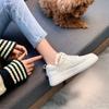 Leather White Shoes Women's Autumn New All-Match Slim-Fit Women's Casual Platform Sports Board Shoes