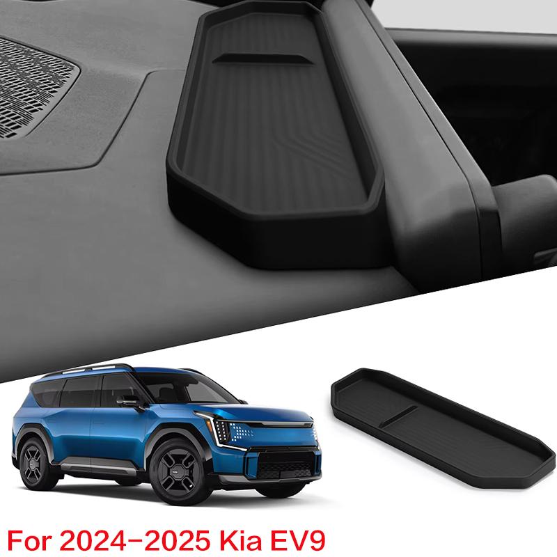 For 2024-2025 Kia EV9 Dashboard Storage Tray Central Control Screen Rear Storage Box Car Interior Accessories Silicone