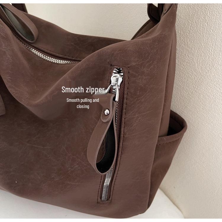 Винтажная повседневная женская сумка кроссбоди: Европейский и американский стиль, большая вместимость, высококлассная сумка-тоут для модного образа