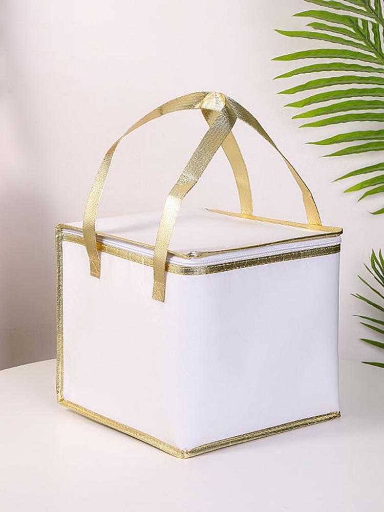 Сумка-холодильник для торта на день рождения, утолщенная ручная сумка-холодильник из алюминиевой фольги на молнии