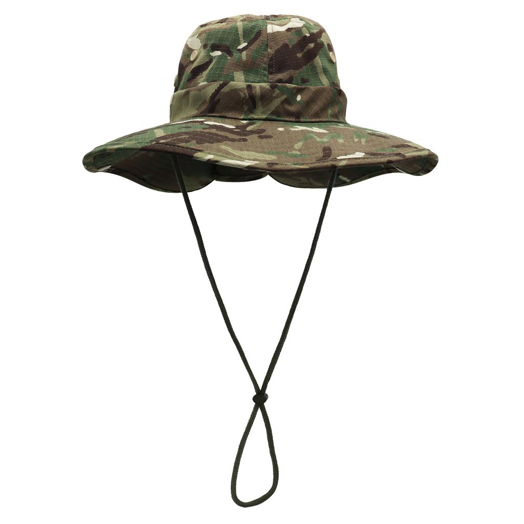 Fan Tail Magic Adjustment Camouflage Bucket Hat Outdoor Sun Protection Visor Hat Women Summer Sun Protection Fishing Hat Jungle Hat
