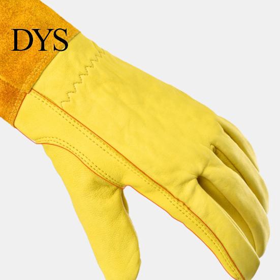 Gardening Glove 1 Pair Anti-scratch Effective Faux Pruning Leather Practical Heat-resistant Protective for Planting Durable