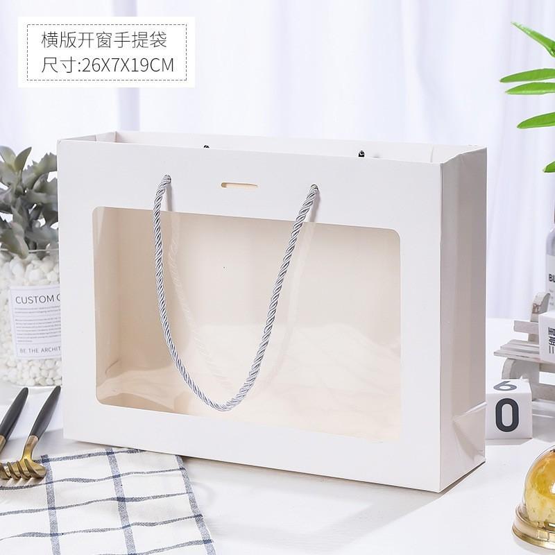 5 шт. прозрачная прозрачная бумажная коробка для лунных пряников, упаковочные пакеты для праздничного подарка