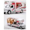 1/30 Diecast Luxury RV Recreational Vehicle Car Model Metal Toy Camper Van Motorhome Touring Car Model Sound and Light Kids Gift