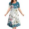 Женские платья с полной сублимацией, с цветочным принтом и короткими рукавами