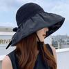 Wide Brim Bucket Hat Foldable Sunshade Hat Women Beach Cap