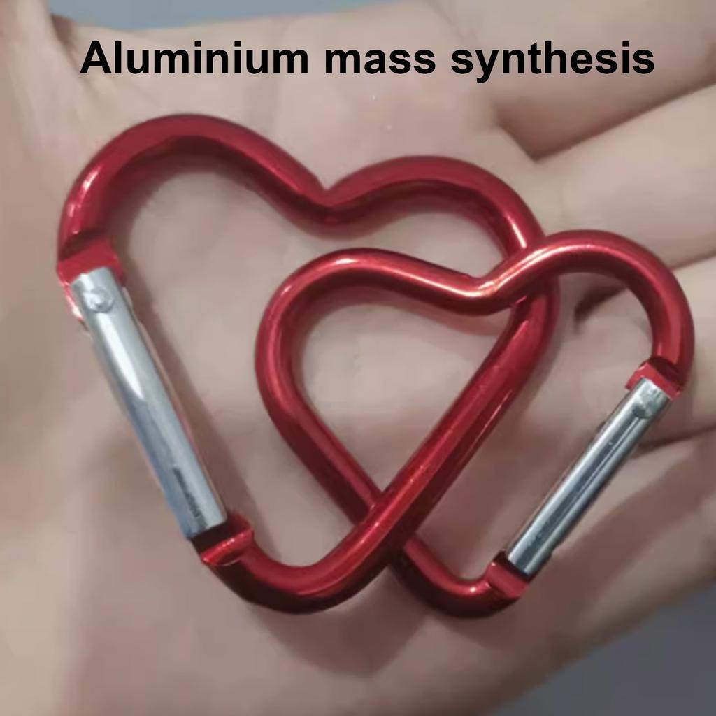 5 шт. пружинный зажим в форме сердца из алюминиевого сплава, брелоки, подвески, пряжки, карабины, брелки, зажимы для сумок, крючки, соединители