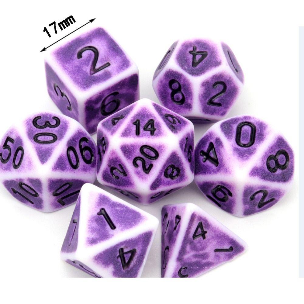 Наборы кубиков 7 цветов Акриловые цифровые наборы кубиков Уникальные крутые DND игровые фигуры Игра