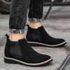 Fashion Men Boots Comfortable Elevator Shoes Height Boots Heightening Man Increase Insole 6CM Slip-On Suede Ankle Boots Chelsea Boots