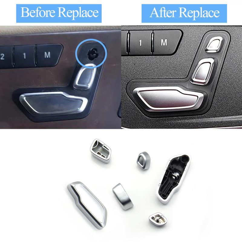 Front Seat Adjustment Headrest Switch Button Cover For Benz A B C E ML GL GLE GLK CLS W204 W212 W207 W166 X204 W218 W172 W246