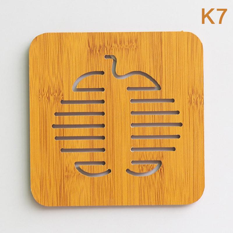 Полая деревянная подставка под стакан для кухонной посуды изоляционные коврики утолщенные противоожоговые противоскользящие коврики для сковороды, миски и тарелок