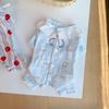 Хлопковый пижамный комплект с водолазкой для кондиционирования, подходит для весны и лета, для домашних животных (Собаки и кошки), Для использования на улице, Четырехногая одежда.