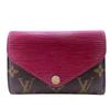 M60494 Compact Monogram Leather Portefeuille Marie Lou Tri-fold Wallet Brown Leather Women Used