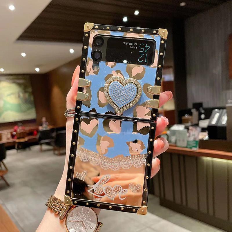 Милый чехол-кронштейн в форме сердца со стразами для Samsung Galaxy Z Flip 4 3 S22 S21 ultra A33 A53 A52 A22 A32 A23 A51/iphone 14 pro max 14 13 12/Redmi