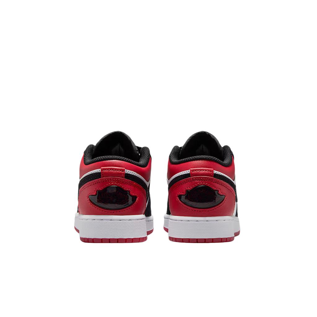 Кроссовки Air Jordan 1 Low SE GS Black Toe для детей Белые Красно-бордовый IB8970-106