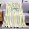 Watercolor Dragonfly Cartoon Anime Print Flannel Blanket Soft Warm Throw for Kids Bedroom Sofa Bed Christmas Office Car