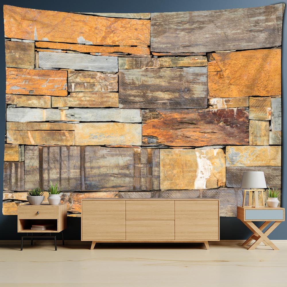 3D печать красочный камень дерево гобелен настенный тапиз хиппи психоделический фон Настенный декор ткань