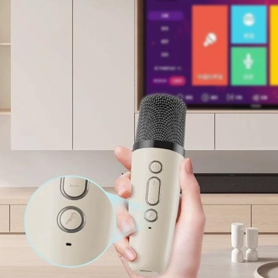 Мини-караоке-машина с 2 беспроводными микрофонами, преобразователем голоса, стереозвуком, портативной Bluetooth-совместимой портативной колонкой с подсветкой