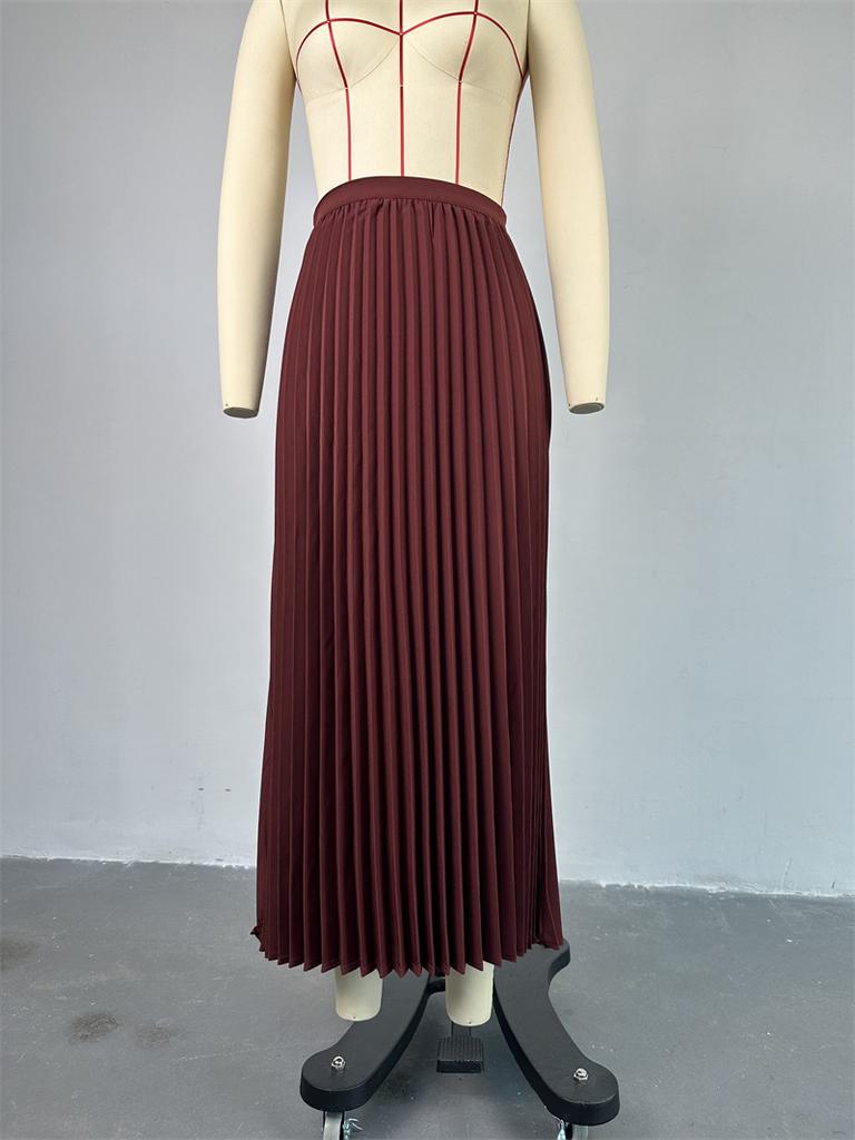 Женский летний костюм, жилет с воротником, топ, плиссированная юбка средней длины, комплект