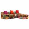 VidaXL Modular 3-seater Pouf Patchwork Fabric