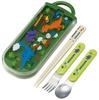 Skater Antibacterial Slide Trio Set Lunch and Dinosaur Made In Japan Children's (TACC2AG-A) - Box, Chopsticks, Spoon, Fork, Design, Boys,