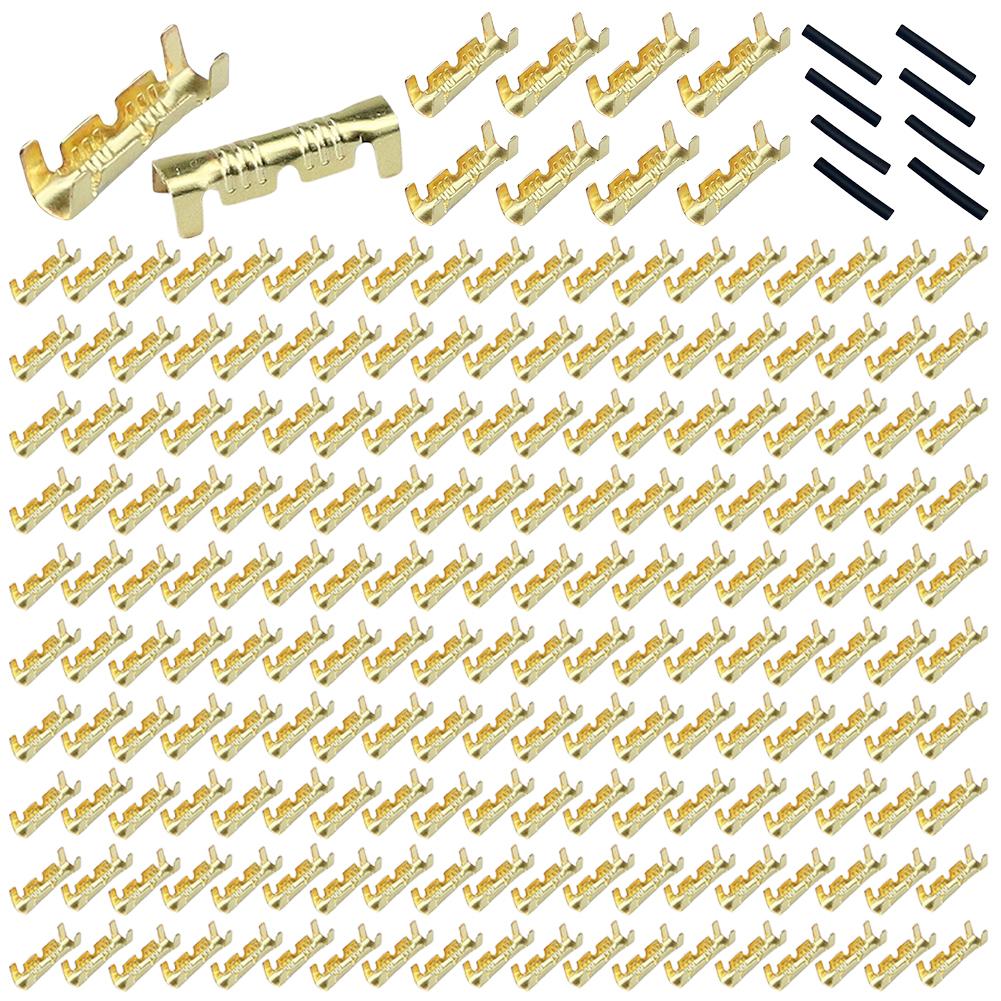 100/200Pcs Tab Cold Inserts Terminals 453 U-Shaped 0.3-1.5mm2 Wire Connector Terminals Pressing Button Quick Connect Terminal