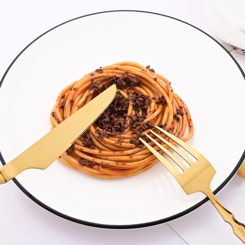 20Pcs (5set) Luxury Pink Gold Dinnerware Set Stainless Steel Flatware Cutlery Set Kitchen Fork Knife Spoon Tableware Silverware Set