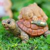 Многоцветная статуэтка садовой черепахи, скульптура животного из смолы для газона, украшение для дома