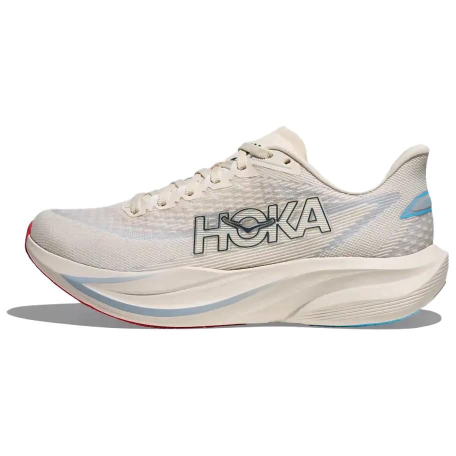 HOKA One One MACH 7 Тканевые дышащие кроссовки для бега женские Снежинка Каменная паста Белый/Парящий синий 1171938-ASRN