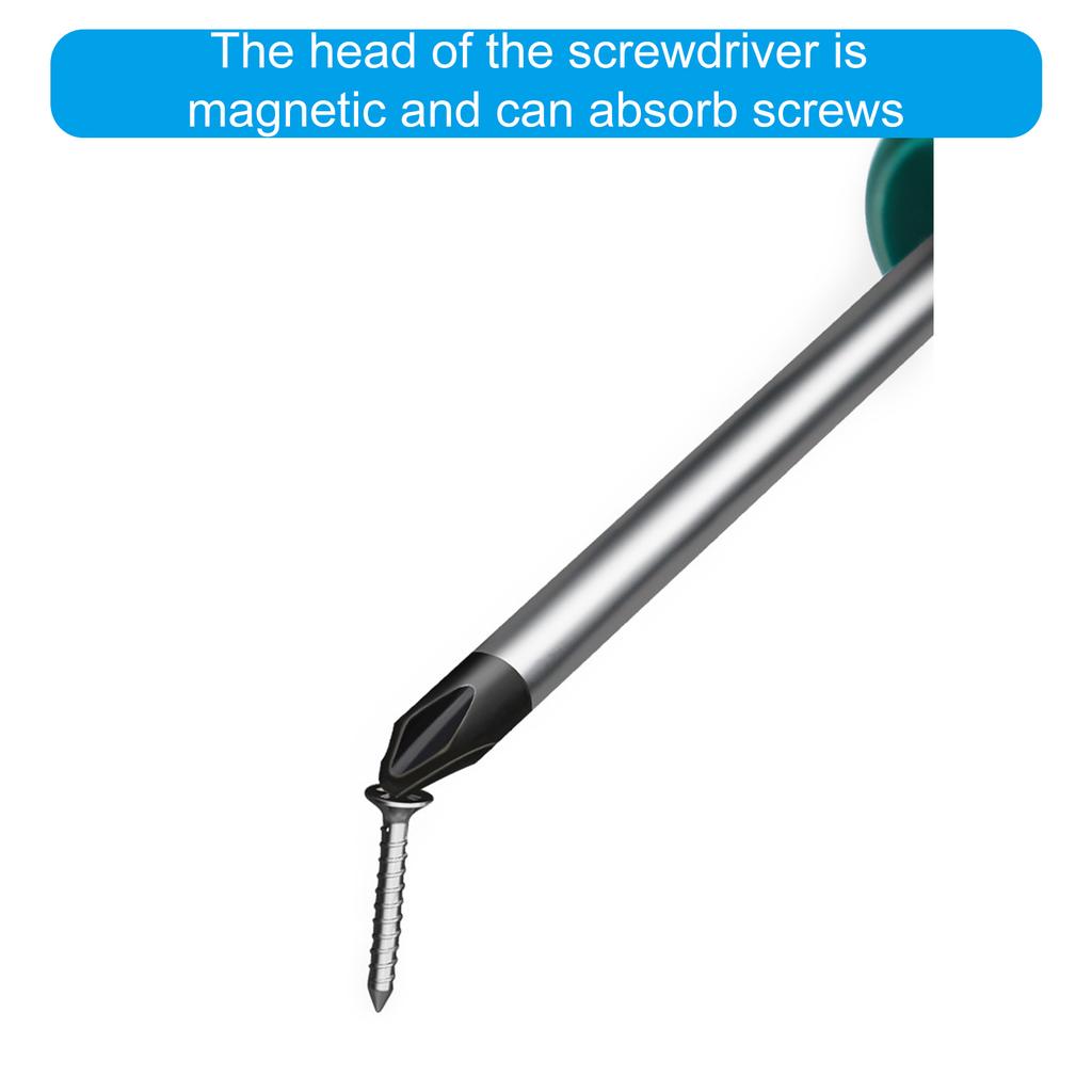 Magnetic Tip Screwdriver 6mm Crosses/Flat Professional Cushion Grip for Hand Making Home Mechanical Repair Project