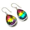 Bi-Color Tourmaline Gemstone 925 Sterling Silver Gift Jewelry Earring 1.77"