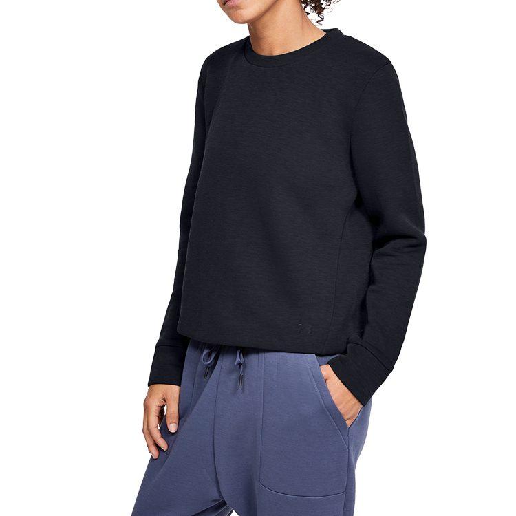 Under Armour Unstoppable Sweatshirts Women's Black Crew Neck Moderate Regular 1344159-001