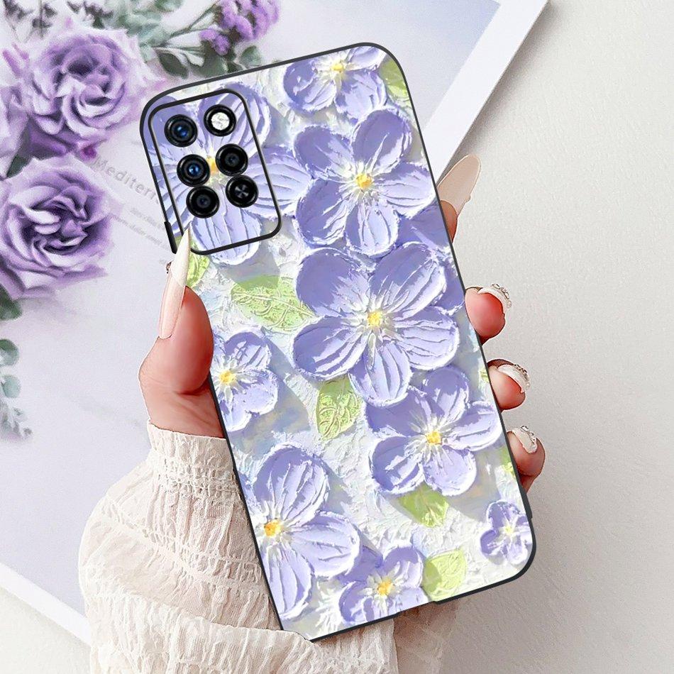 For Infinix Note 10 Pro Note10 Elegant Butterfly Cat Printed Phone Case For Infinix Note 10 10Pro NFC Black Silicone Soft Cases