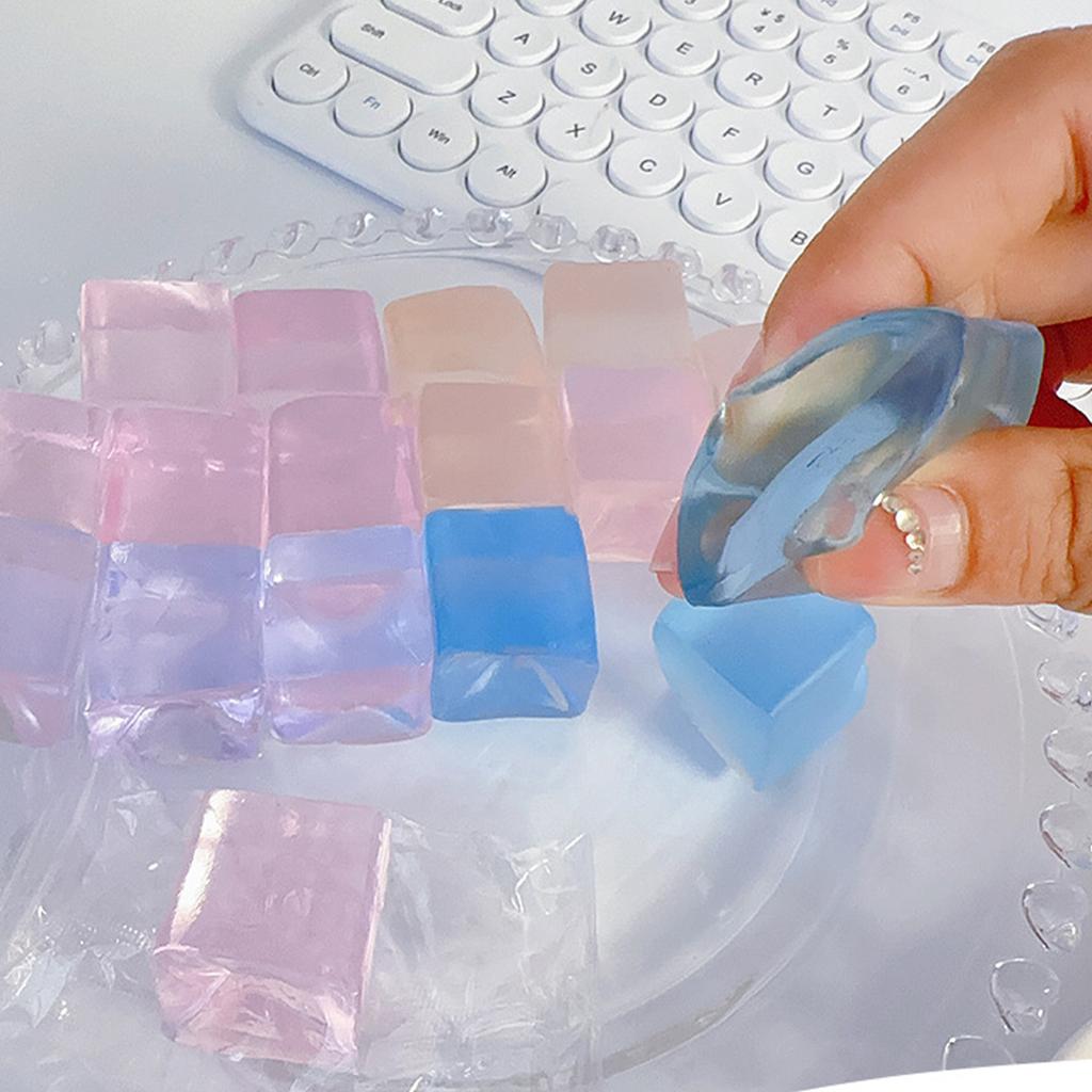 20 шт. игрушка-сжиматель кубиков льда моти прозрачная форма тофу для детей снижение тревожности фея подростков принадлежности для вечеринок