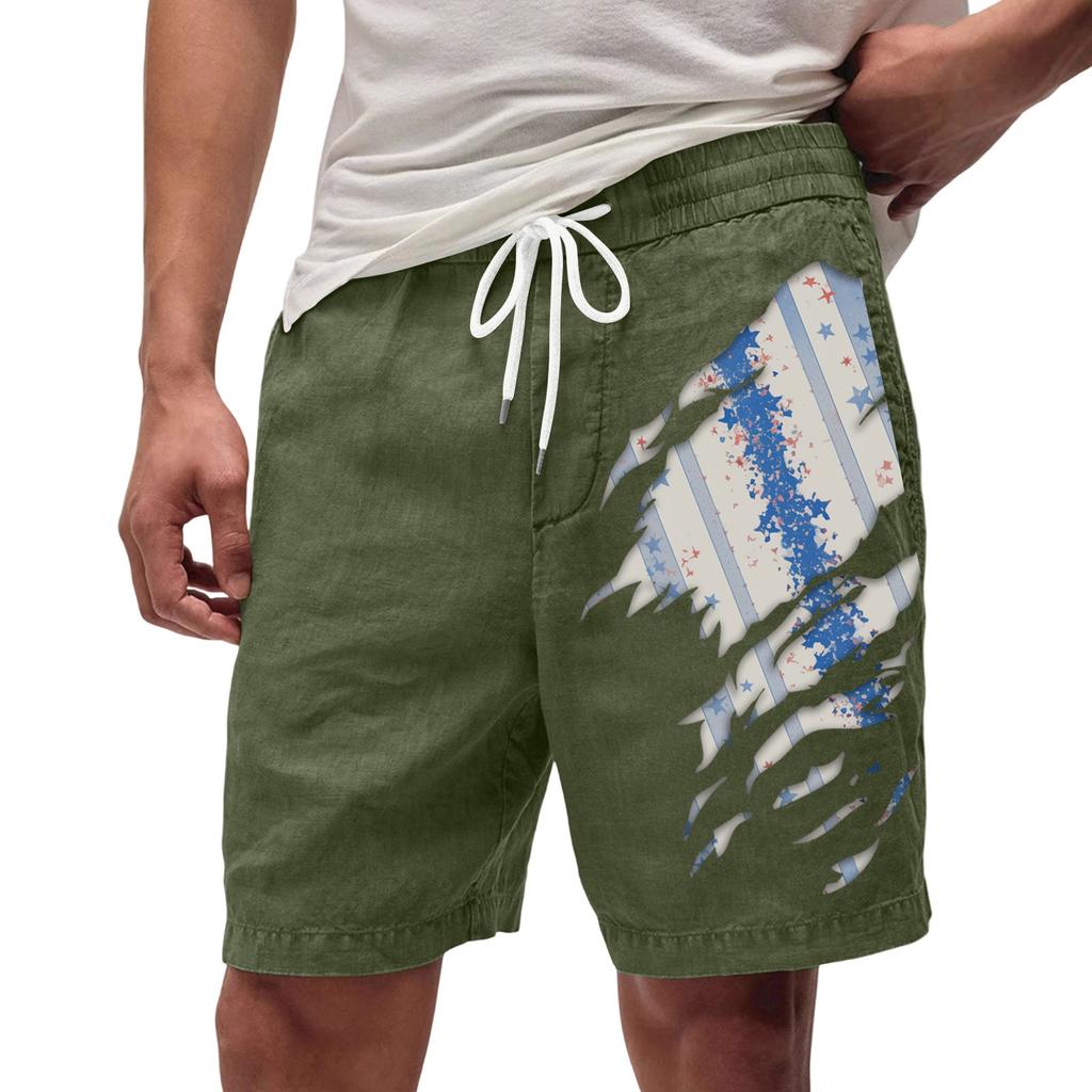 Мужские летние большие повседневные свободные спортивные брюки пляжные шорты