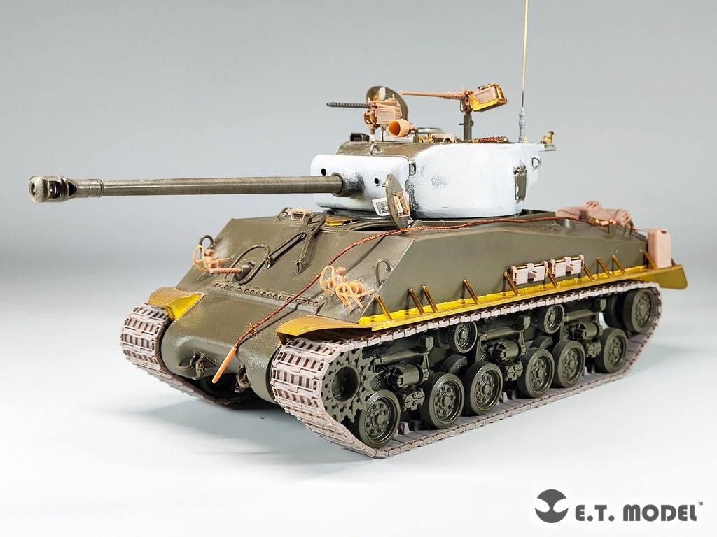 Eaty Model WW2 American M4 Sherman Medium Tank T66 Type Movable Track Asuka Plastic Model Parts 1/35 (For Model/Dragon/Tamiya) P35-095 (Tank)