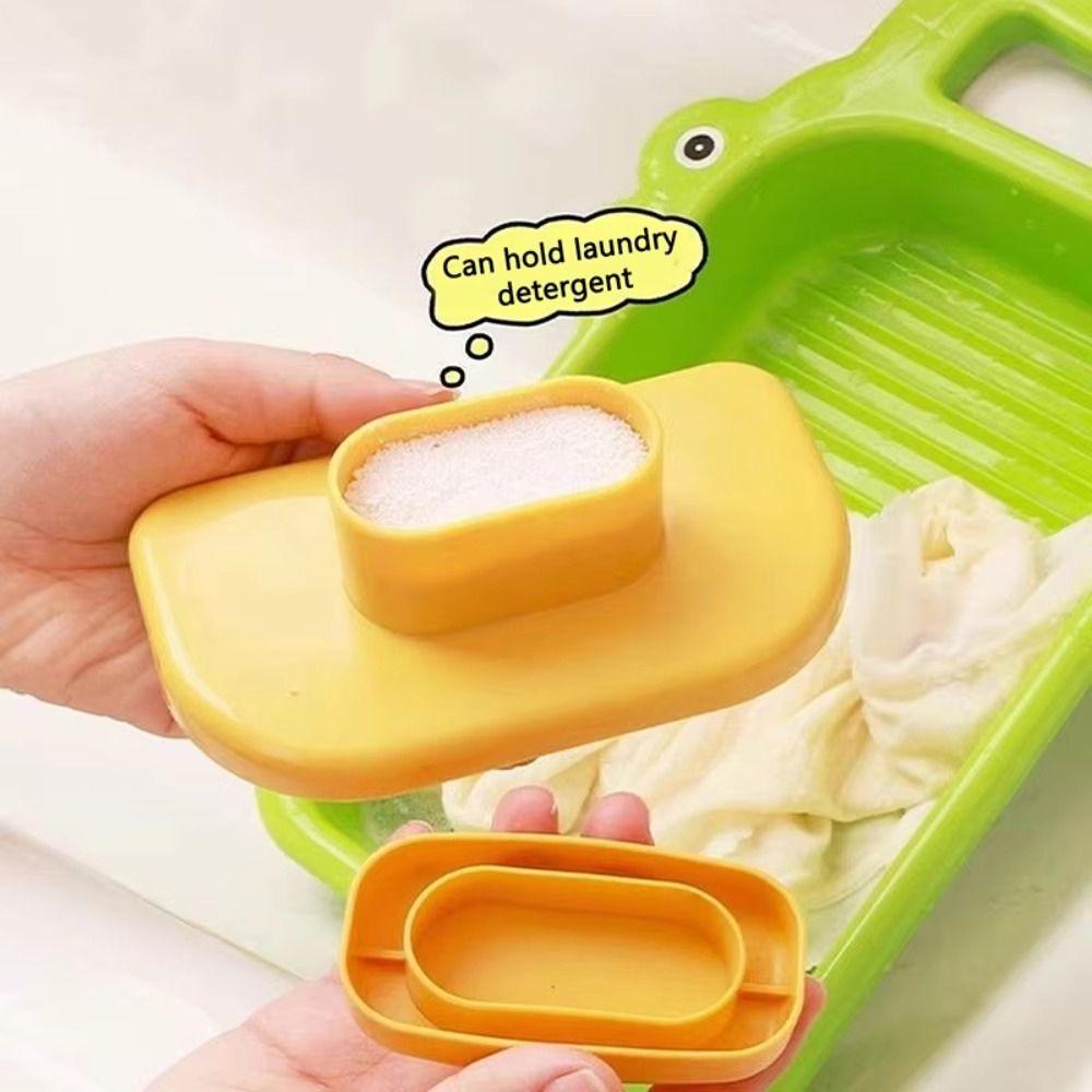 Thicken Laundry Board Plastic Integrated Lovely Washing Board Clothes Washboard  Home Use Laundry