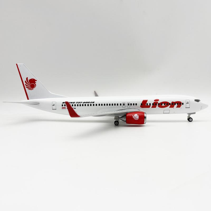 Модель самолета B737 Lion Air 30 см, смоляные игрушки-самолеты для детей, модели с подставкой, имитация авиалайнера, масштабная модель, коллекционная