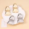 Простые геометрические четырехугольные составные серьги-гвоздики, преувеличенные, ретро, металлические, блестящие, модные и универсальные
