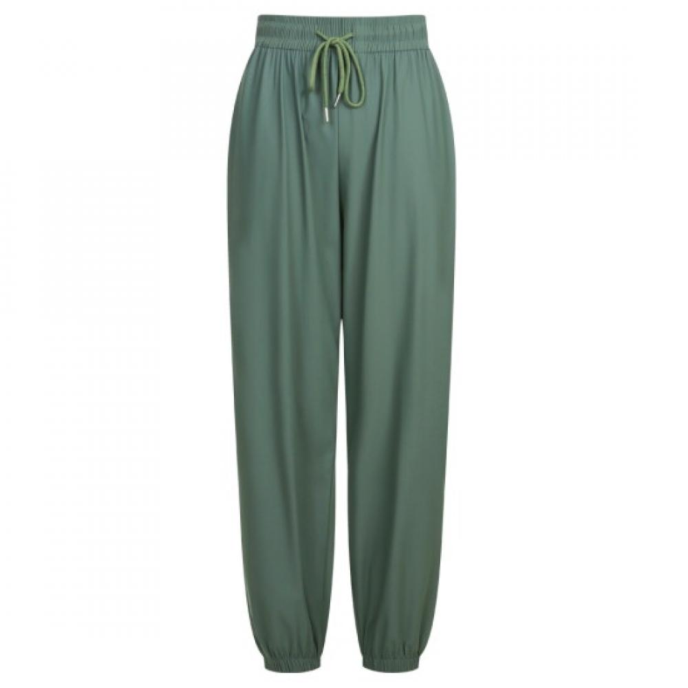 Shop Women S elaStic waiSt Cooling Stretch Jogger pantS Khaki Pic Wpt 20742