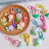 Korean Sunflower Keychain Young Girl's Heart Sweet Resin Tulip Keychain  Earphone Case
